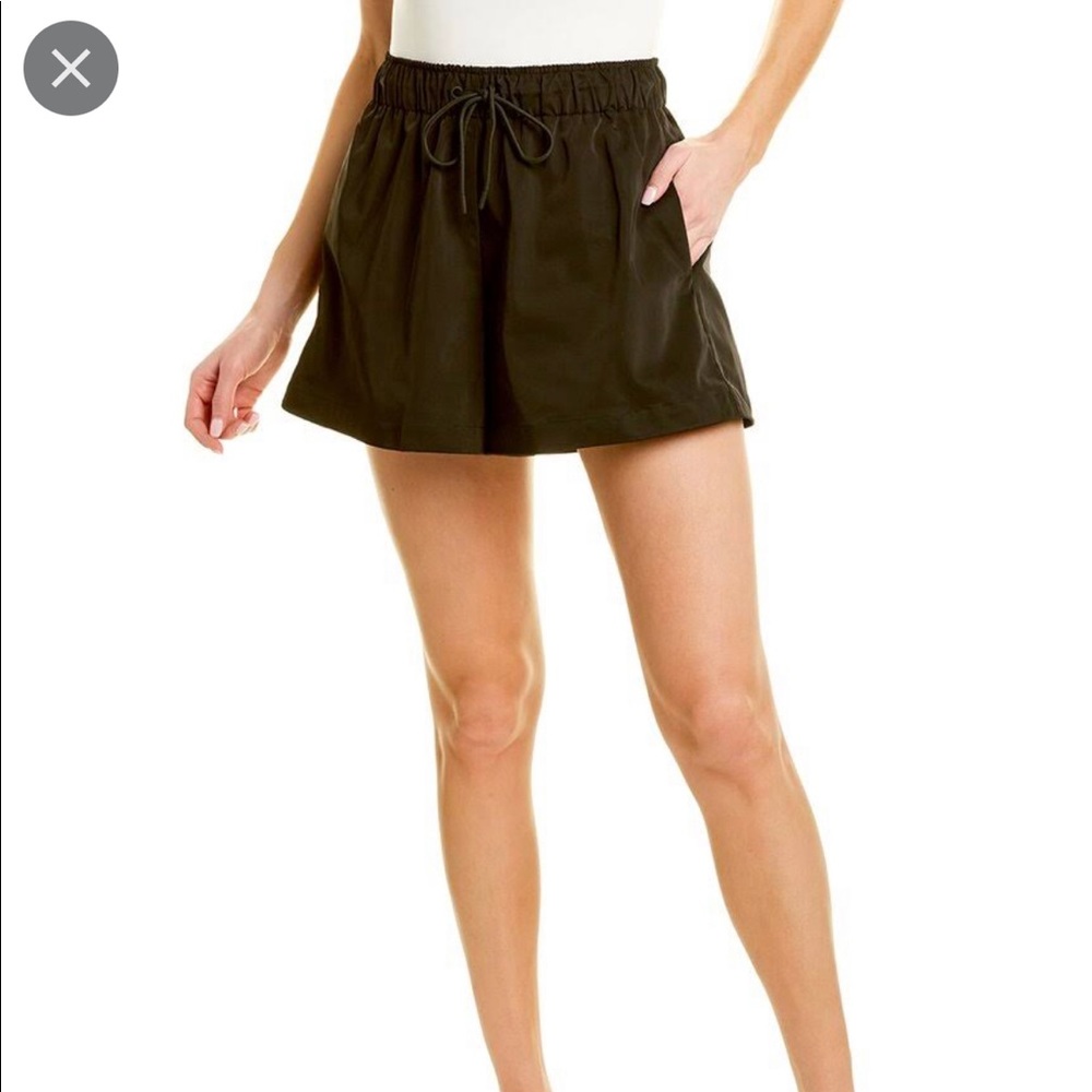 Good American slick black dress shorts satin material size 1 never worn